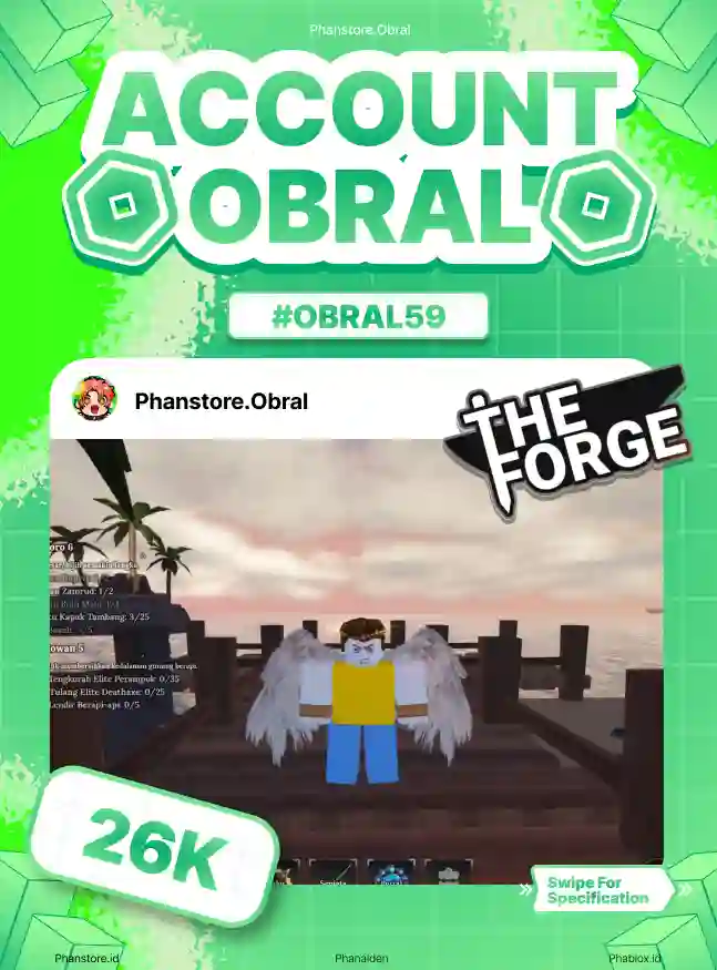 THE FORGE (ARCANE PICKAXE + RACE ANGEL)  Murah