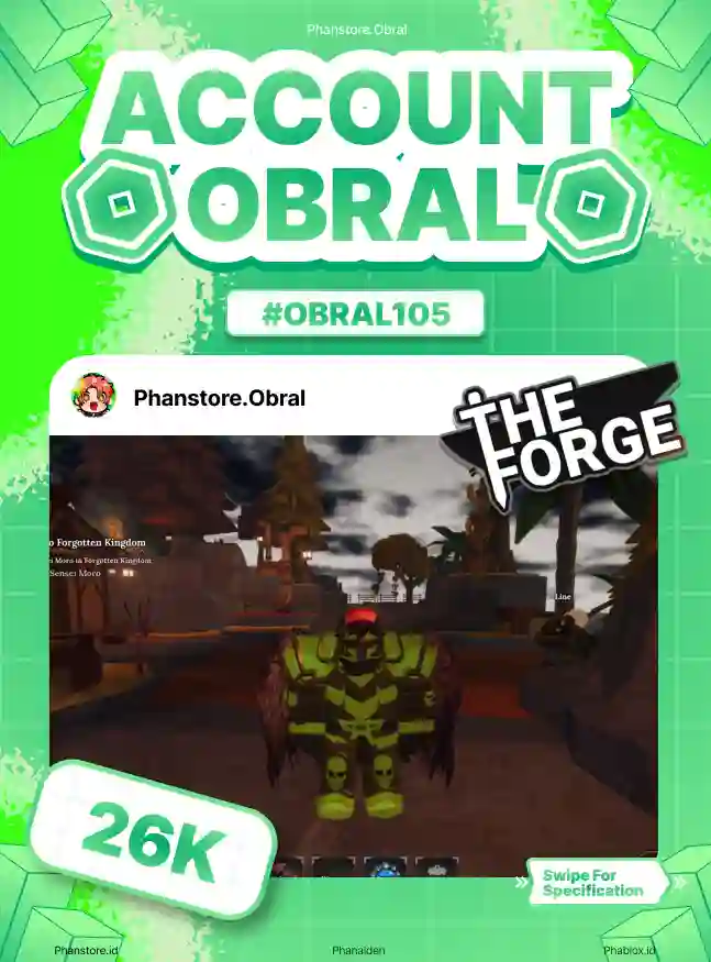 THE FORGE (DEMONIC + ARCANE PICKAXE + LV 97)  Murah