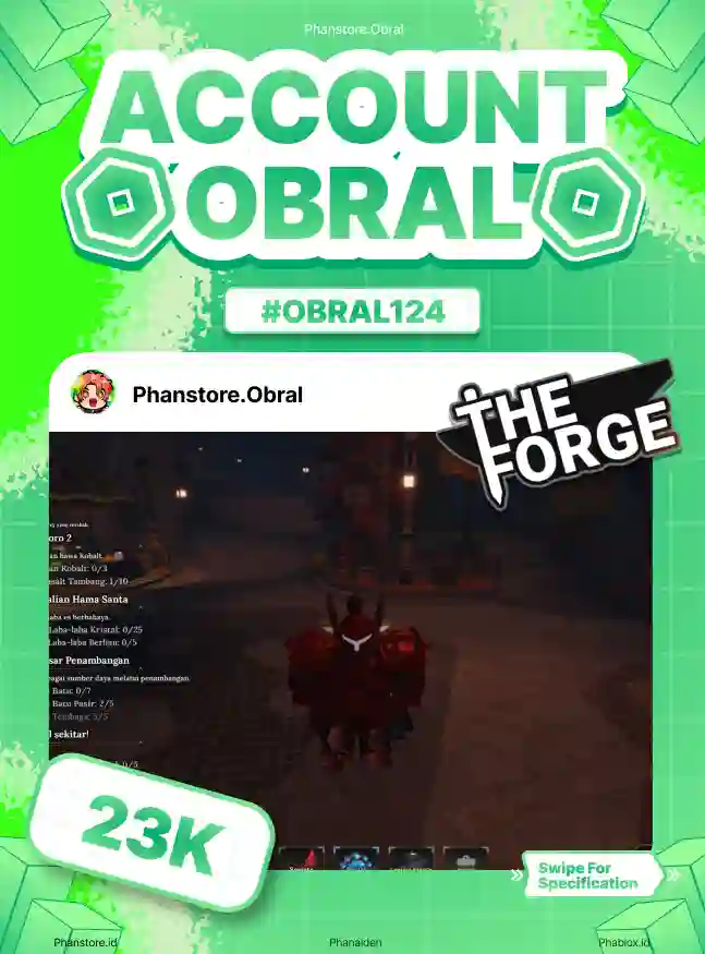 THE FORGE (DEMONIC PICKAXE + LV 145)  Murah