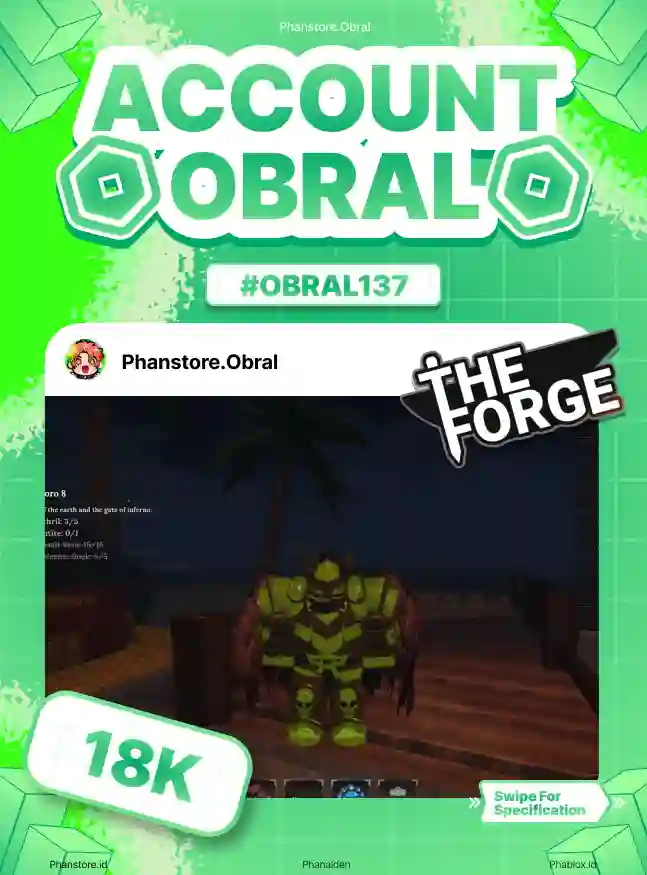 THE FORGE (DEMONIC  + LV 132 + ARCANE PICKAXE)  Murah