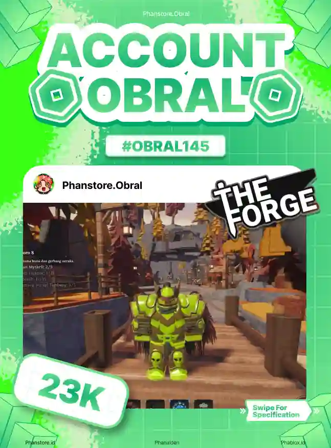 THE FORGE (DEMONIC + ARCANE PICKAXE + LV 86)  Murah