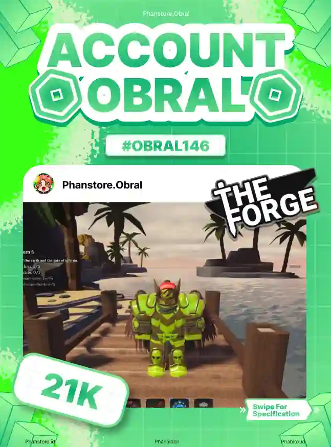 THE FORGE (DEMONIC + ARCANE PICKAXE + LV 124)  Murah