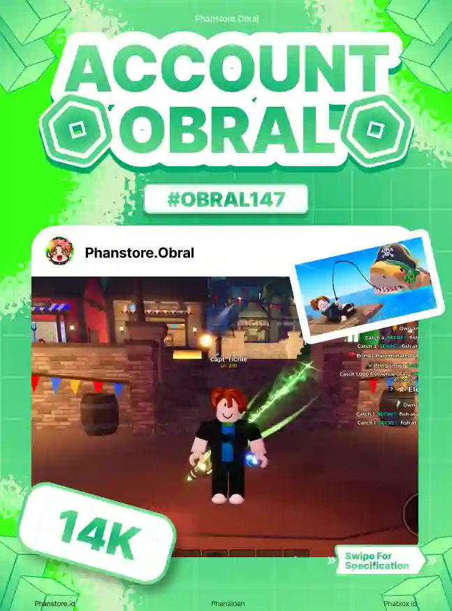 FISH IT (GHOSTFINN + COIN 896K)  Murah