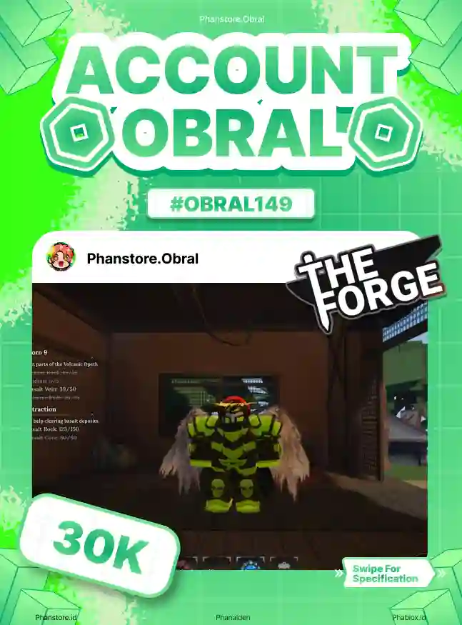 THE FORGE (DEMONIC + ARCANE PICKAXE + LV 103)  Murah