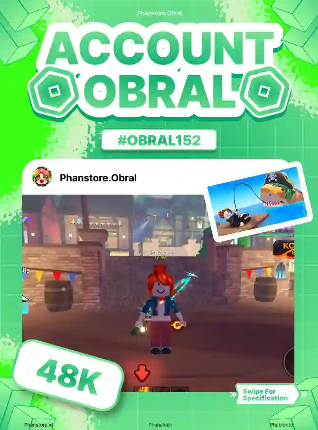 FISH IT (ELEMENTAL + BAMBOO + LV 492)  Murah