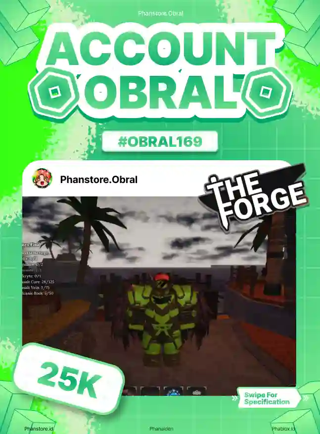 THE FORGE (DEMONIC + ARCANE PICKAXE + RACE DEMON + LV 93)  Murah