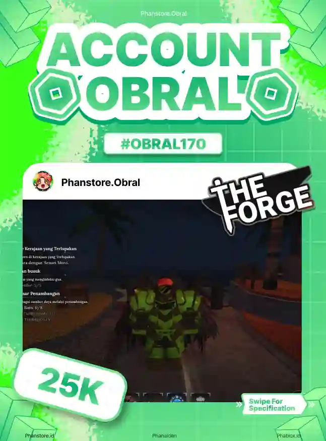 THE FORGE (DEMONIC + ARCANE PICKAXE + RACE DEMON + LV 91)  Murah