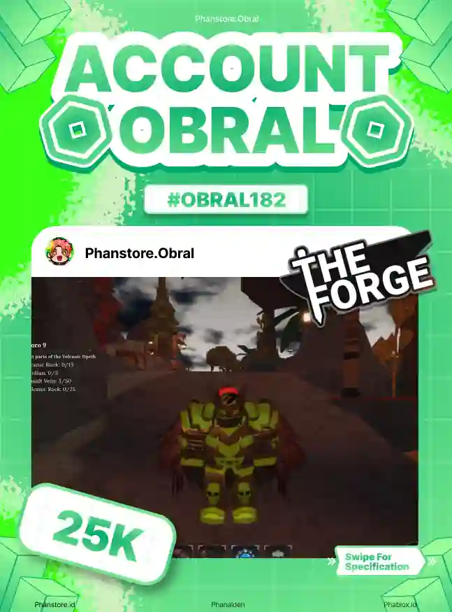 THE FORGE (DEMONIC + ARCANE PICKAXE + LV 99)  Murah