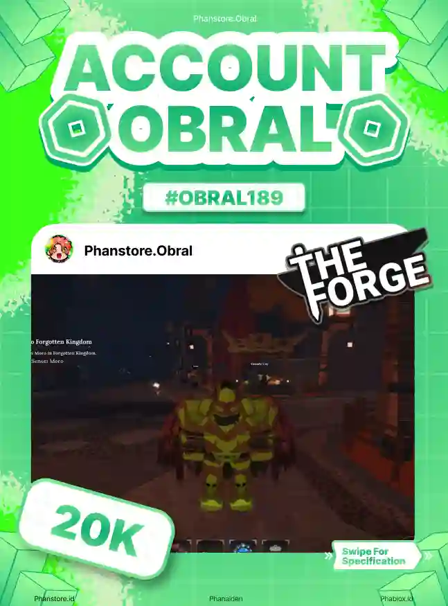 THE FORGE (DEMONIC PICKAXE + ARCANE PICKAXE + MAGMA + RACE DEMON)  Murah