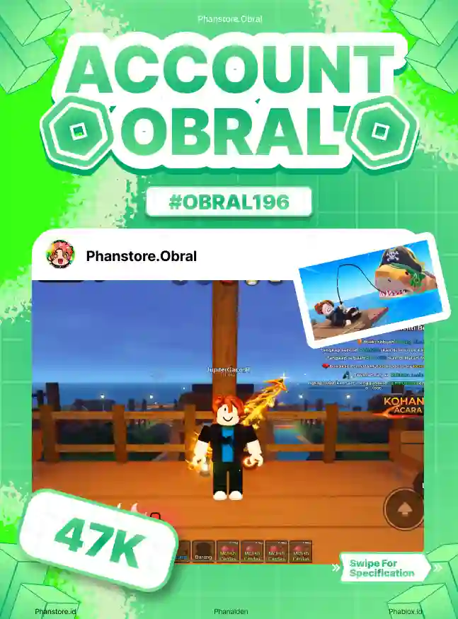 FISH IT (ELEMENTAL + BAMBOO + COIN 113M)  Murah