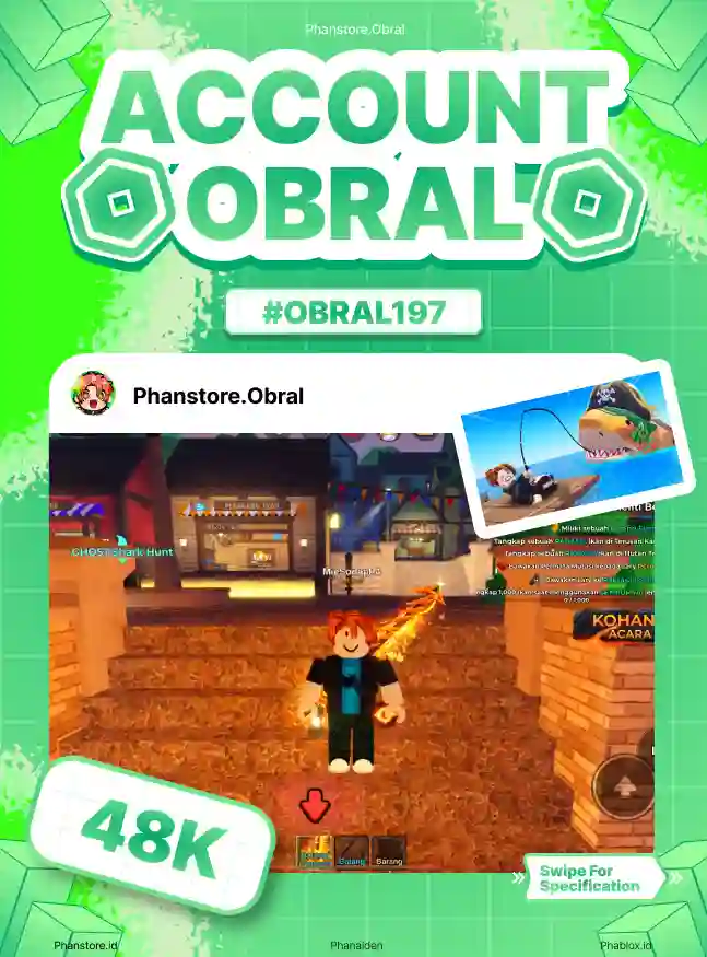 FISH IT (ELEMENTAL + BAMBOO + COIN 203M)  Murah