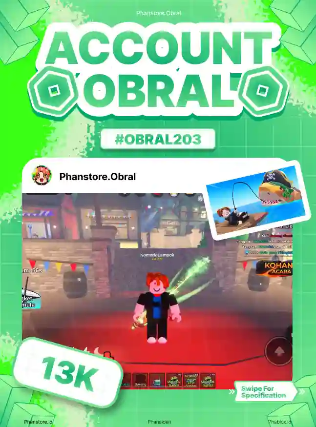 FISH IT (GHOSTFINN + COIN 200K)  Murah