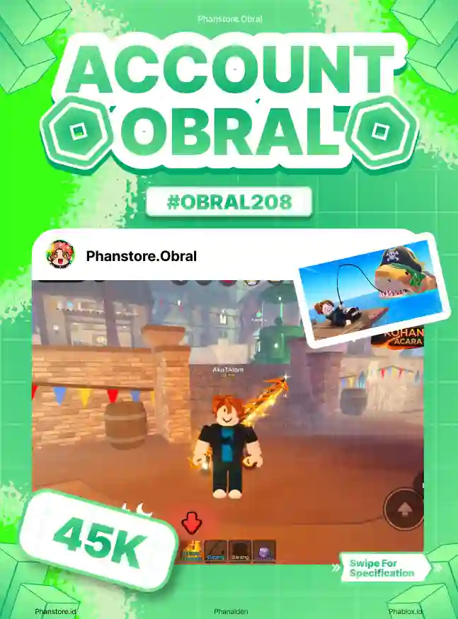 FISH IT (ELEMENTAL + LV 575 + 38M)  Murah