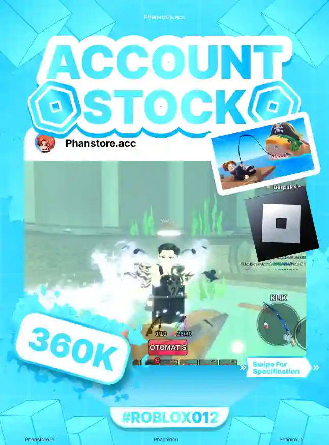 FISH IT + AVATAR (ELEMENTAL + ETHEREAL SWORD + FROZEN KRAMPUS SCYTHE) (SPENT 6K ROBUX)  Murah