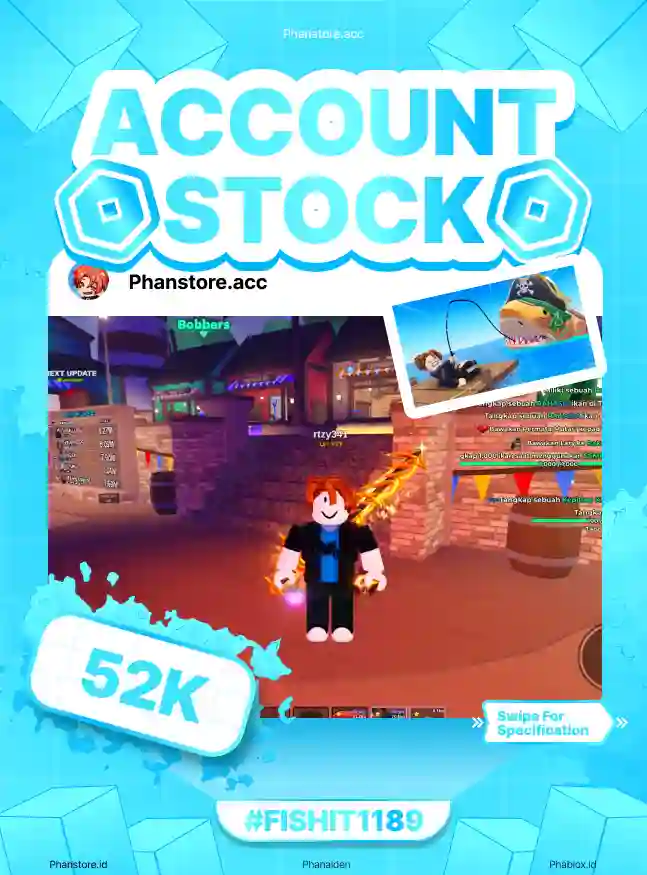 FISH IT (ELEMENTAL + LV 921 + 30M)  Murah