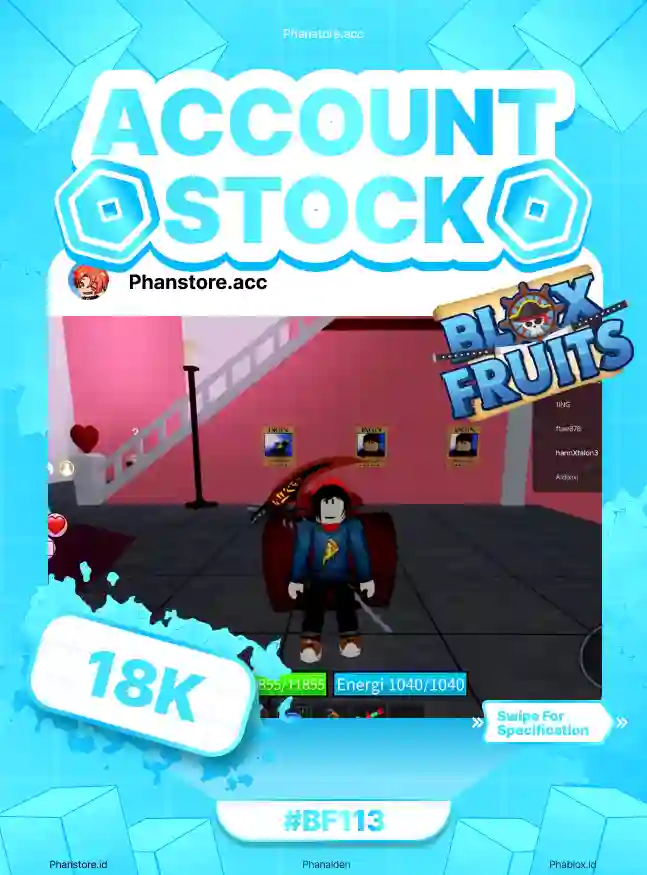 BLOX FRUIT (FRUIT USE CONTROL  + LV 2107)  Murah