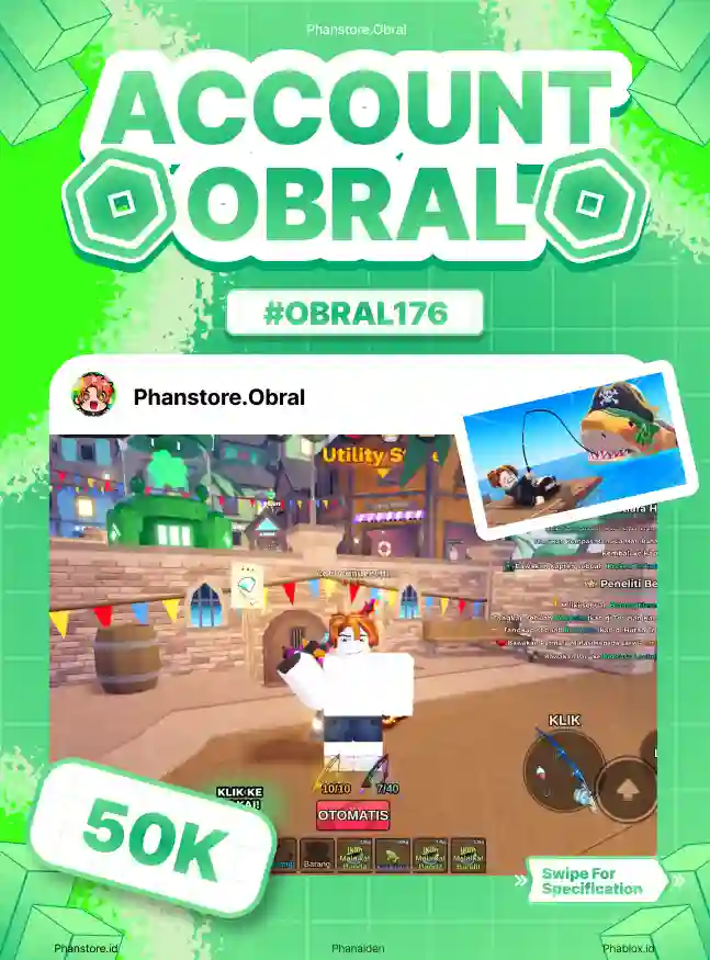 FISH IT (ELEMENTAL + LV 874 + NEPTUNE’S TRIDENT)  Murah